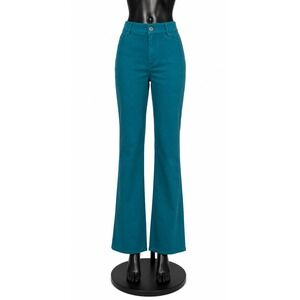 Tribal Beyond Baroque Denime Pant Womens Bootcut Jeans‎ 8 Green Cotton Stretch